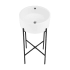 Swiss Madison Monaco 16-1/8" Circular Ceramic Console Bathroom Sink with Overflow and Center Drain Matte Black