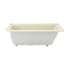 Swiss Madison Voltaire 60" Three Wall Alcove Acrylic Soaking Tub with Left Drain and Overflow Bisque
