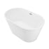 Swiss Madison Claire 48" Free Standing Acrylic Soaking Tub with Center Drain and Overflow White