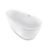 Swiss Madison Monaco 67" Free Standing Acrylic Tub with Center Drain and Overflow - Includes Toe Tap Drain Assembly White