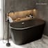 Swiss Madison Claire 60" Free Standing Acrylic Soaking Tub with Center Drain and Overflow Matte Black