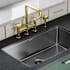 Swiss Madison Avallon Pro 2 GPM Widespread Kitchen Faucet Brushed Gold