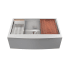 Swiss Madison Rivage 33" Farmhouse Single Basin Stainless Steel Kitchen Sink with Basket Strainer, Colander, and Drain Board Stainless Steel