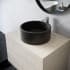 Swiss Madison Monaco 16-9/16" Circular Ceramic Vessel Bathroom Sink with Overflow Matte Black