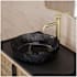 Swiss Madison Avallon 16-9/16" Circular Glass Vessel Bathroom Sink Black