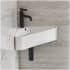 Swiss Madison St. Tropez 22-1/16" Corner Ceramic Wall Mounted Bathroom Sink and 1 Faucet Hole Glossy White