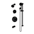 Symmons Dia HydroMersion Pressure Balanced Tub and Shower System with Shower Head, Hand Shower, Shower Arm, Hose, and Valve Trim Matte Black