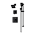 Symmons Duro HydroMersion Pressure Balanced Shower System with Shower Head, Hand Shower, Shower Arm, Hose, and Valve Trim Matte Black