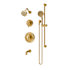 Symmons Braston Tub and Shower Trim Package with 1.5 GPM Multi Function Shower Head and Hand Shower Brushed Bronze