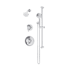 Symmons Birch Shower Only Trim Package with 1.5 GPM Single Function Shower Head and Hand Shower Polished Chrome
