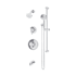 Symmons Birch Tub and Shower Trim Package with 1.5 GPM Single Function Shower Head and Hand Shower Polished Chrome