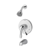 Symmons Origins Tub and Shower Trim Package with 2.0 GPM Single Function Shower Head and Rough In Valve Chrome