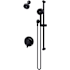 Symmons Solarity Pressure Balanced Shower System with Shower Head, Hand Shower, Slide Bar, Shower Arm, Hose, and Valve Trim Matte Black