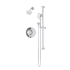 Symmons Birch Shower Only Trim Package with 1.5 GPM Single Function Shower Head and Hand Shower VersaFlex Integral Diverter Polished Chrome