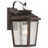 The Great Outdoors Irvington Manor 1 Light 12" Tall Outdoor Wall Sconce with Seeded Glass Chelesa Bronze