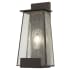 The Great Outdoors Bistro Dawn 1 Light 14" Tall Outdoor Wall Sconce with Clear Seeded Glass Dakota Bronze