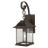 The Great Outdoors Mariner's Pointe 1 Light 18" Tall Outdoor Wall Sconce with Clear Glass Shade Oil Rubbed Bronze / Gold