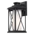 The Great Outdoors Lansdale 16" Tall Outdoor Wall Sconce with Etched Opal Glass Black