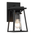 The Great Outdoors Lanister Court 1 Light 11" Tall Outdoor Wall Sconce with Clear Seeded Glass Black / Gold