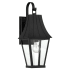 The Great Outdoors Chateau Grande 19" Tall Outdoor Wall Sconce with Clear Glass Coal / Gold