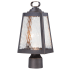 The Great Outdoors Talera 15" Tall LED Post Light with Clear Water Glass Oil Rubbed Bronze / Gold