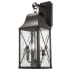 The Great Outdoors De Luz 1 Light 8-1/2" Wide Outdoor Wall Sconce with Clear Glass Oil Rubbed Bronze with Gold Highlights