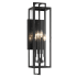 The Great Outdoors Knoll Road 4 Light 28" Tall Wall Sconce with Clear Glass Coal