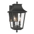 The Great Outdoors Altimeter 2 Light 15" Tall Outdoor Wall Sconce with Clear Glass Shade Sand Coal