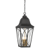 The Great Outdoors Cardigan 4 Light 11" Wide Outdoor Pendant with Clear Glass Shade Sand Coal Black / Olden Brass