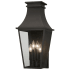 The Great Outdoors Gloucester 4 Light 23" Tall Outdoor Wall Sconce with Clear Glass Sand Coal