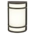 The Great Outdoors Bay View 12" Tall LED Outdoor Wall Sconce with Etched Opal Glass Oil Rubbed Bronze