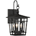 The Great Outdoors Fieldstone 3 Light 18" Tall Outdoor Wall Sconce Sand Coal Black