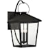 The Great Outdoors Parkside 4 Light 32" Tall Outdoor Wall Sconce Sand Coal Black