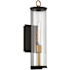 The Great Outdoors Cara 19" Tall Outdoor Wall Sconce Dark Matte Black / Painted Legacy Brass