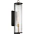 The Great Outdoors Cara 28" Tall Outdoor Wall Sconce Dark Matte Black / Painted Legacy Brass
