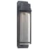 The Great Outdoors Artisan Lane 2 Light 23" Tall Dark Sky Outdoor Wall Sconce with Clear Seeded Glass Black