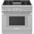 Thermador Pro Harmony® 36 Inch Wide 4.9 Cu. Ft. Slide In Dual Fuel Range with 4 Burners and Griddle Stainless Steel
