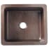Thompson Traders Petit Lucca 25" Apron-Front Single Basin Copper Kitchen Sink for Undermount or Drop-In Installations Antique Copper