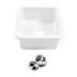 Thompson Traders 18" Undermount Single Basin Fireclay Kitchen Sink with Basket Strainer Gloss White