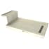 Tile Redi Base'N Bench 60" x 32" Rectangular Shower Base with Single Threshold and Right Drain Plate Brushed Nickel