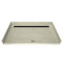 Tile Redi Redi Trench 63" x 38" Rectangular Shower Base with Barrier Free and Rear Drain Grey w/ Matte Black Drain