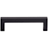 Top Knobs Square 3-3/4 Inch Center to Center Handle Cabinet Pull from the Nouveau III Collection Flat Black