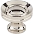Top Knobs Button 1-1/4 Inch Mushroom Cabinet Knob from the Asbury Collection Polished Nickel
