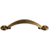 Top Knobs Angle 3 Inch Center to Center Handle Cabinet Pull from the Dakota Collection German Bronze
