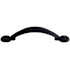 Top Knobs Angle 3 Inch Center to Center Handle Cabinet Pull from the Dakota Collection Flat Black