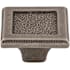 Top Knobs Square 2 Inch Square Cabinet Knob from the Britannia Collection Cast Iron