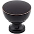 Top Knobs Bergen 1-1/4 Inch Mushroom Cabinet Knob from the Nouveau III Collection Tuscan Bronze