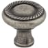 Top Knobs Swirl Cut 1-1/4 Inch Mushroom Cabinet Knob from the Somerset II Collection Pewter Antique