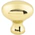 Top Knobs Egg 1-1/4 Inch Oval Cabinet Knob from the Somerset II Collection Polished Brass