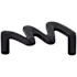 Top Knobs Squiggly 2-1/2 Inch Center to Center Designer Cabinet Pull from the Nouveau II Collection Flat Black